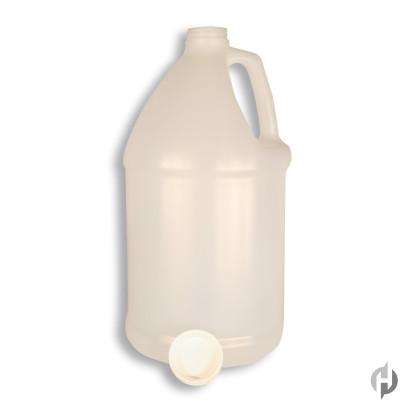 128 oz Natural HDPE Industrial Round2C 38 400 with Cap Product P119730 1 v17