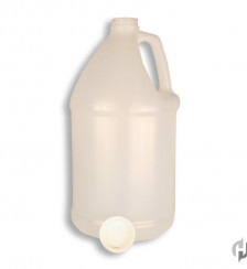 128 oz Natural HDPE Industrial Round2C 38 400 with Cap Product P119730 1 v2