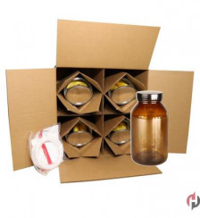 16 oz Amber Wide Mouth Packer Bottle in a Can Product P120675 1 v15