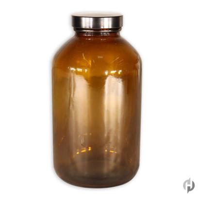 Amber Glass Wide Mouth Bottle, 16oz.