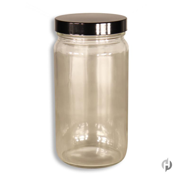 16 oz Clear Straight Sided Jar2C 70 400 with Cap Product P119726 1 v8
