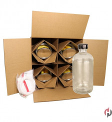 16 oz Flint Glass Boston Round Exemption Package Product P120614 1 v2