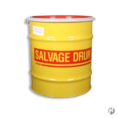 20 gallon yellow metal salvage drum Product P119925 1 v9