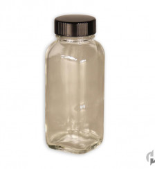 4 oz Clear Wide Mouth French Square2C 33 400 with Cap Product P119717 1 v2