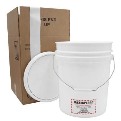 5 Gallon White HDPE Open Head Pail with Plain Cover2C 1H2 Pack Product P119820 1 v3