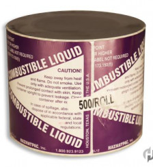 Combustible Liquid Paper Shipping Labels2C 5002FRoll Product P120182 1 v18