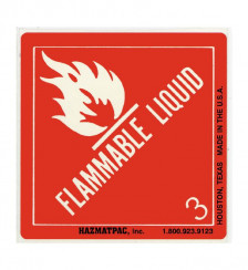 Flammable Liquid 3 FL3 Paper Shipping Labels2C 5002FRoll Product P120104 1 v3