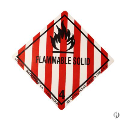 Flammable Solid 4 Paper Labels2C 5002FRoll Product P120110 1 v17