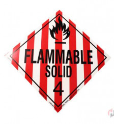 Flammable Solid 4 Placard Product P120876 1 v17