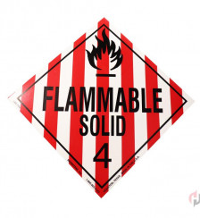Flammable Solid 4 Placard Product P120876 1 v2