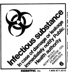 Infectious Substance 6 Paper Shipping Labels2C 5002FRoll Product P120164 1 v17